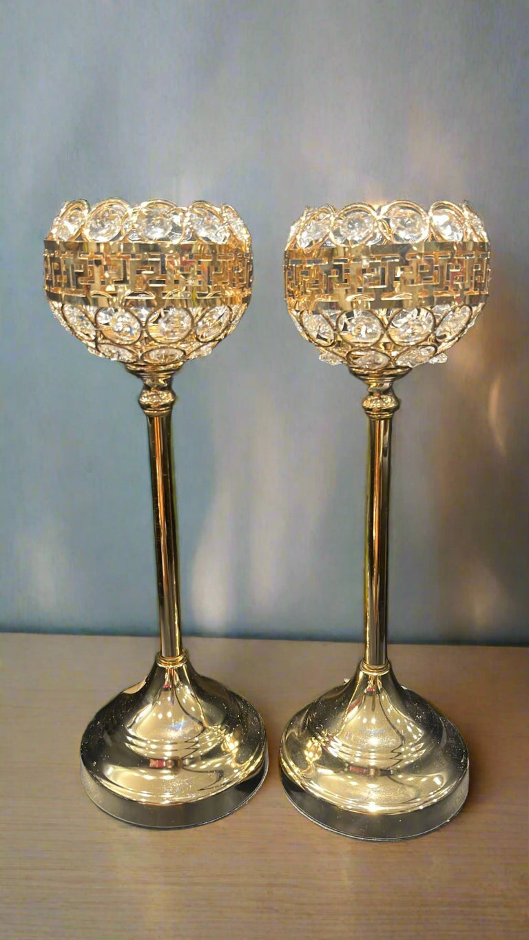 Candle Holder With Pearls