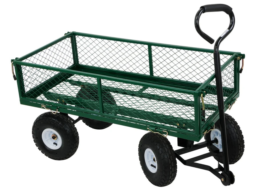 90L Garden Caged Platform Trolley Cart - 200kg Load