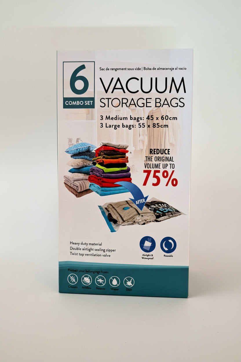 Vacuum Storage Bag, 6 pk