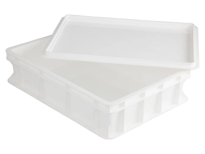 10L Food Grade Plastic Tote Bin with Lid - White