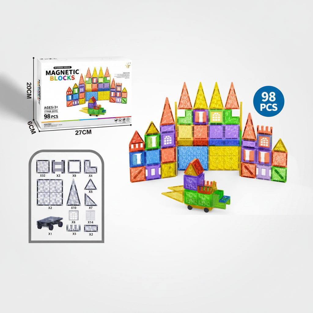 MAGNETIC BLOCKS 98 PCS