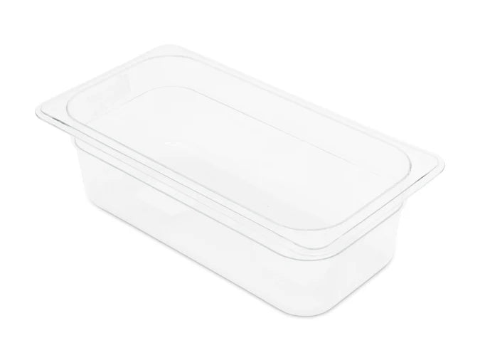 1/3GN 100mm Gastronorm Pan - Clear Polycarbonate - Food Grade