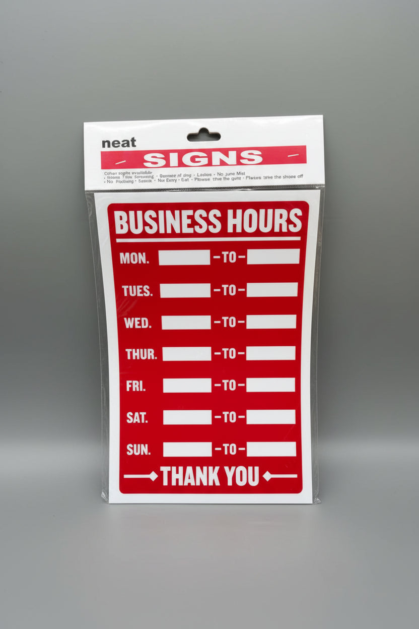Sign- Store hour