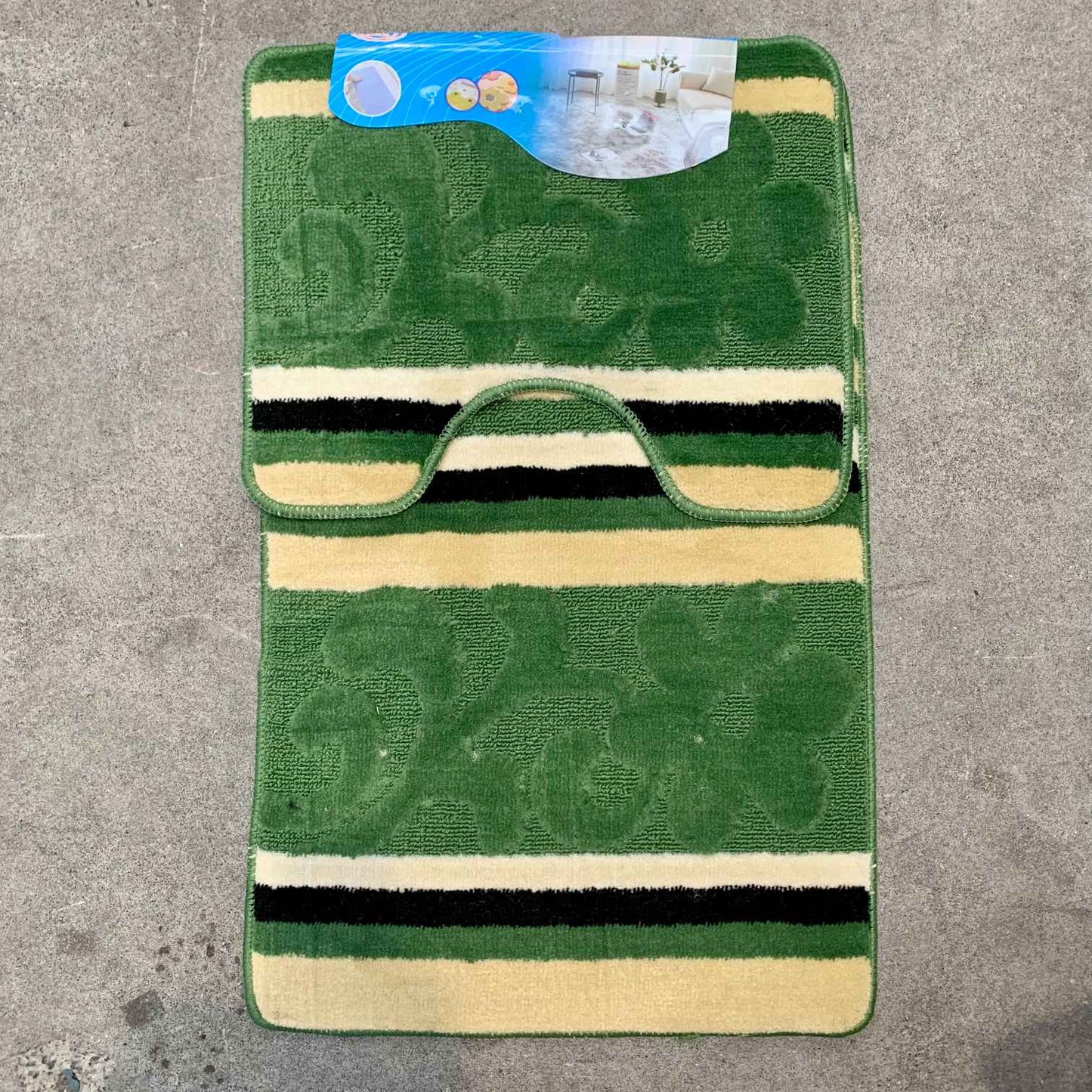 Bathroom Mat (Green, 2pcs)