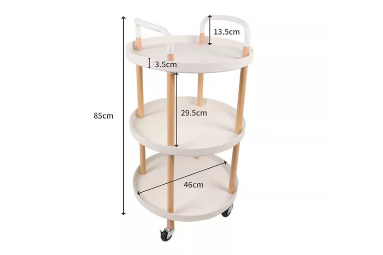 3 tier Multi-Purpose Rolling Storage Organizer trolley with Wheels