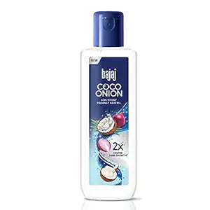 Bajaj Coco Onion Hair Oil- Non Sticky Hair Oil For 2X Faster Hair Growth* - 180ml