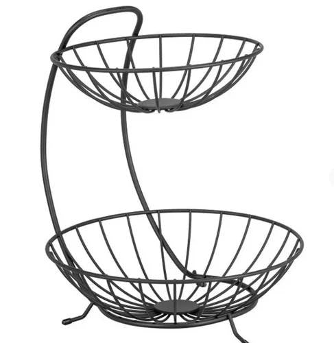 Fruit Basket 2 Tier Black Type 2