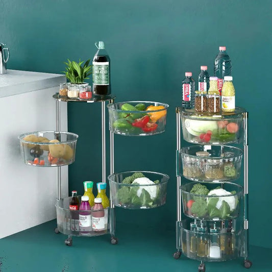 Crystal Clear Kitchen Trolley - Transparent