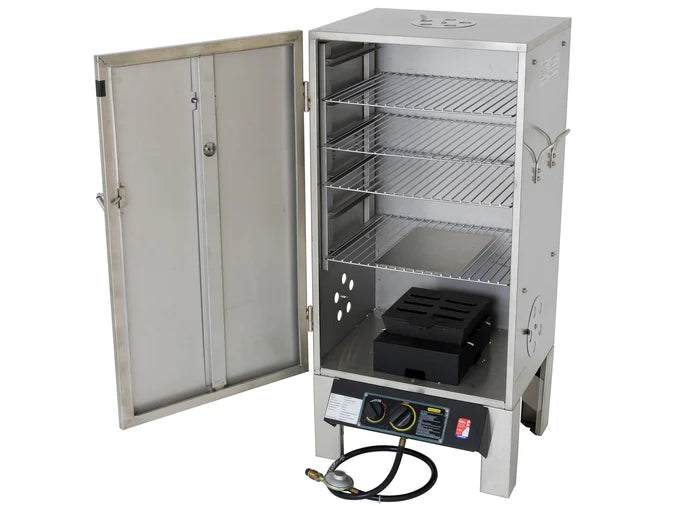 Large 4 Rack Smoker | LPG Gas Stainless Steel Hot Smokers KIWI SIZZLER