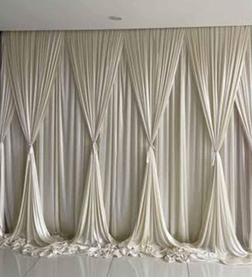BackDrop 8 Pcs Drape 3x6 - White