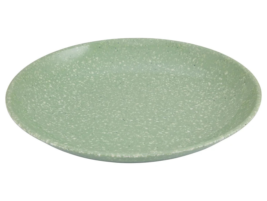 40cm Large Round Green Plate - Melamine Serving Dish Platter