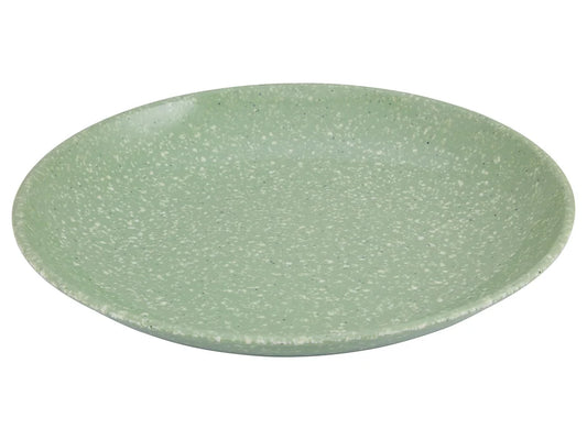 40cm Large Round Green Plate - Melamine Serving Dish Platter