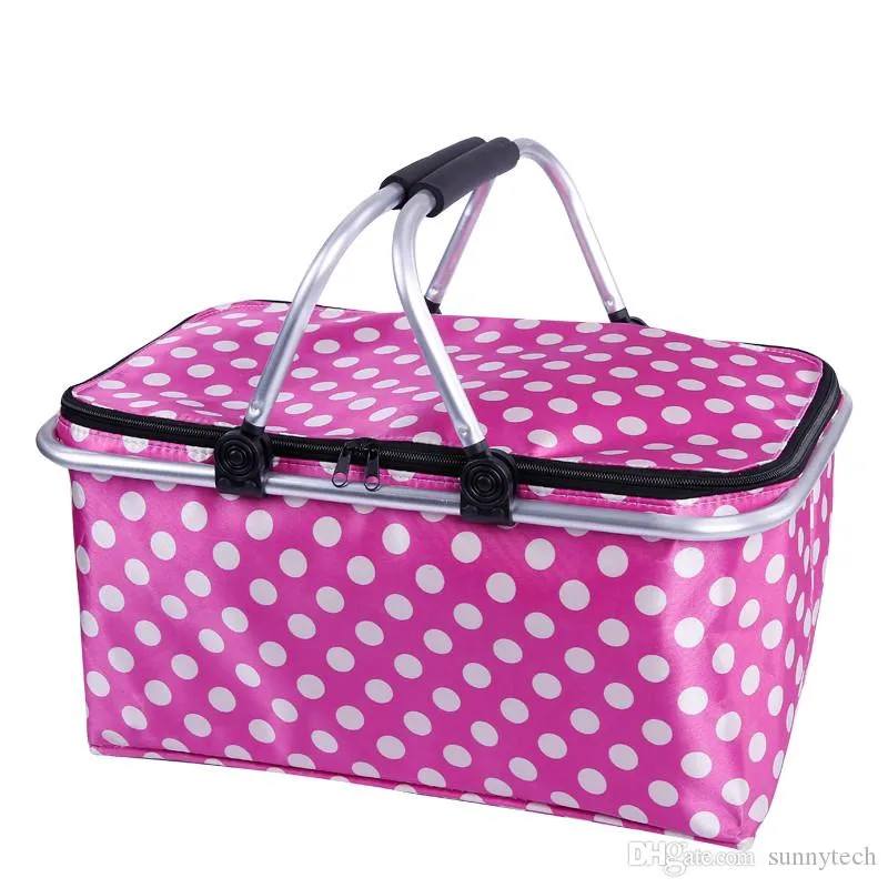 Picnic Baskets Folding Outdoor Camping Cooler Insulated
