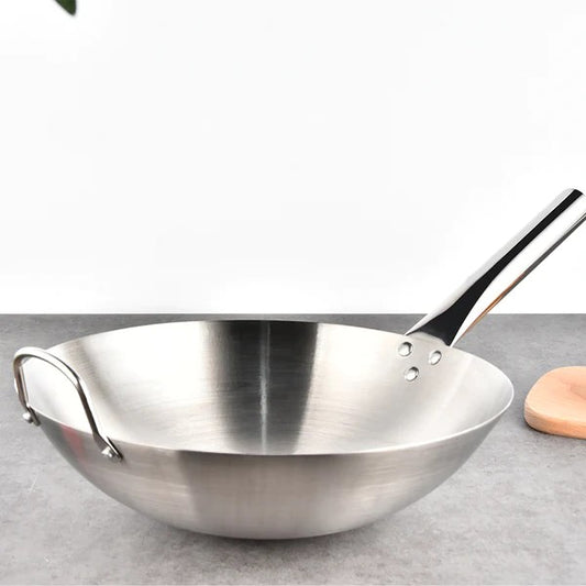 Cast Iron Wok - With Handle