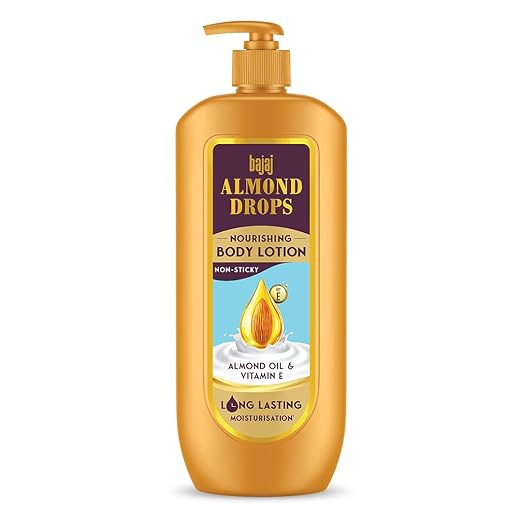 Bajaj Almond Drops Nourishing Body Lotion I Long Lasting Moisturization I Almond Oil & Vitamin E 400ML