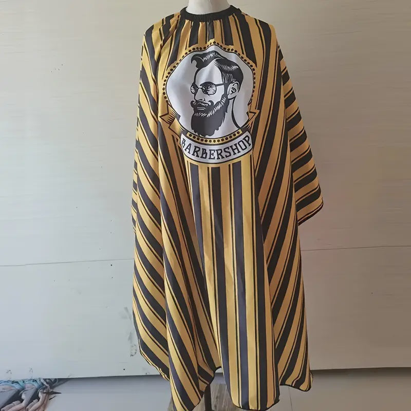 Barber Cape Brown Striped Yellow
