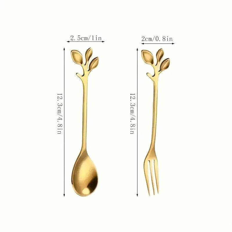 40pcs Gold / Stainless Steel Spoon and Fork