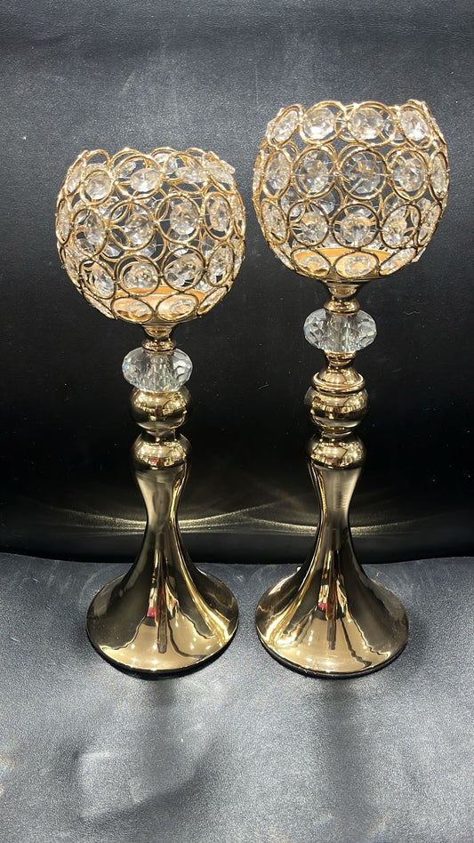 Candle Holder With Pearls