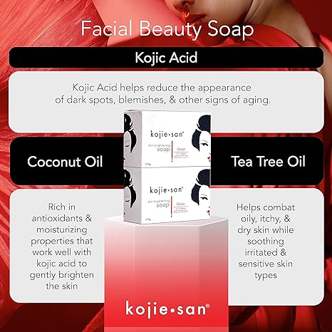 kojie San Skin Lightening Soap Original Kojic Acid Soap that Reduces Dark Spots, Hyperpigmentation
