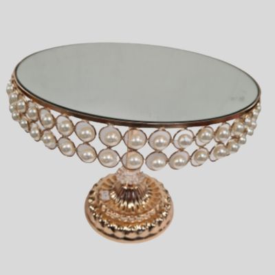 Decorative Mirror Plate Cake Holder 31cm