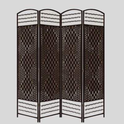 Room divider screen 4 panel 160cm X170cm (SPY-015-4) Black