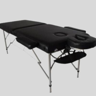 Portable Folding Aluminium Massage Bed Black 2723