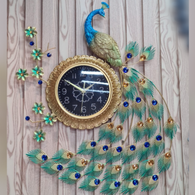 Peacock Feather Wall Clock Type 3