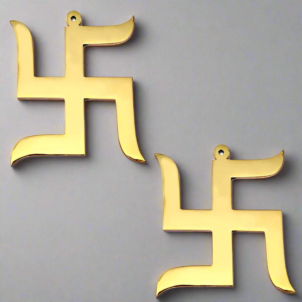 SWASTIK PURE BRASS WALL HANGING FOR VASTU AND GOOD LUCK