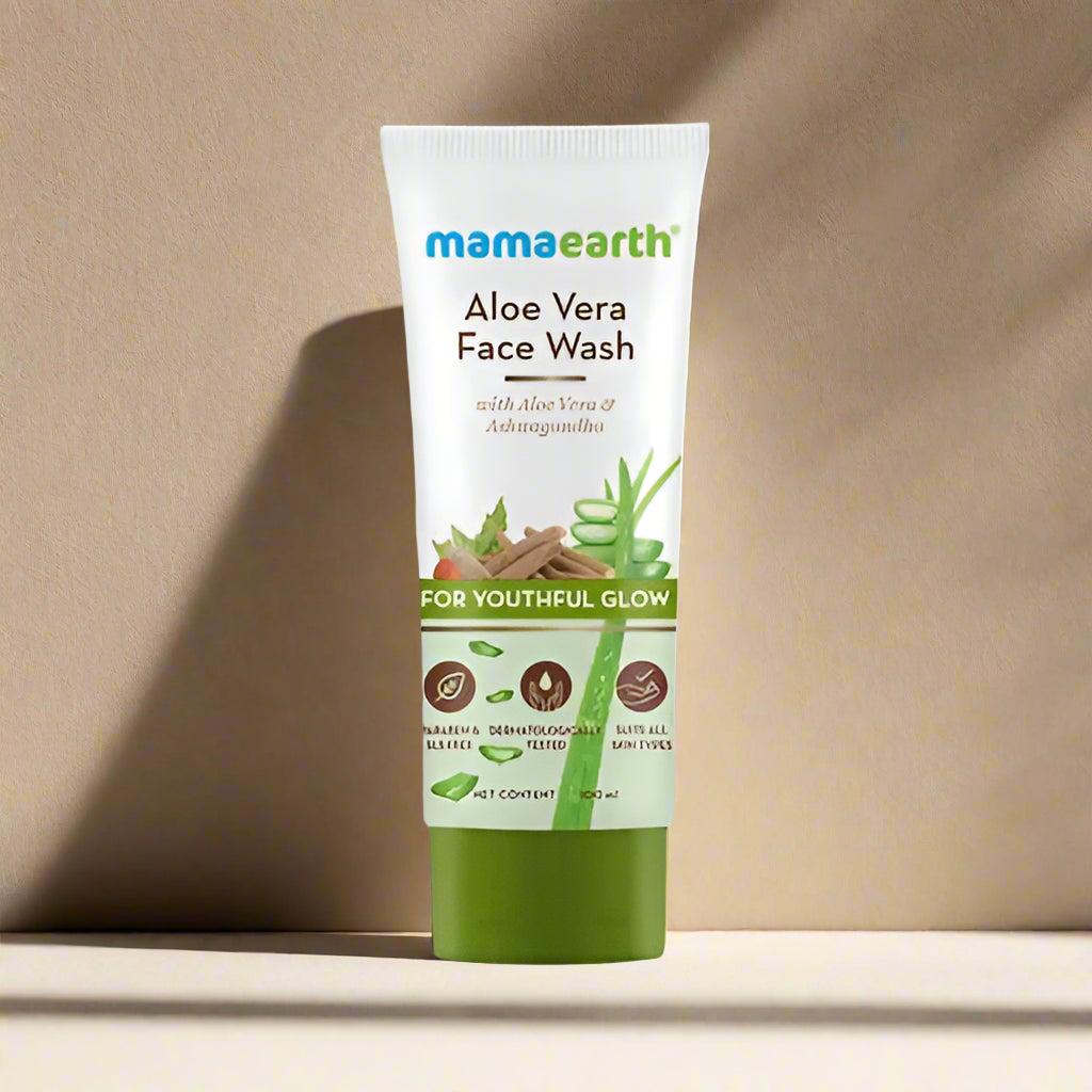 Mamaearth Aloe Vera Face Wash For Youthful Glow -100 ml