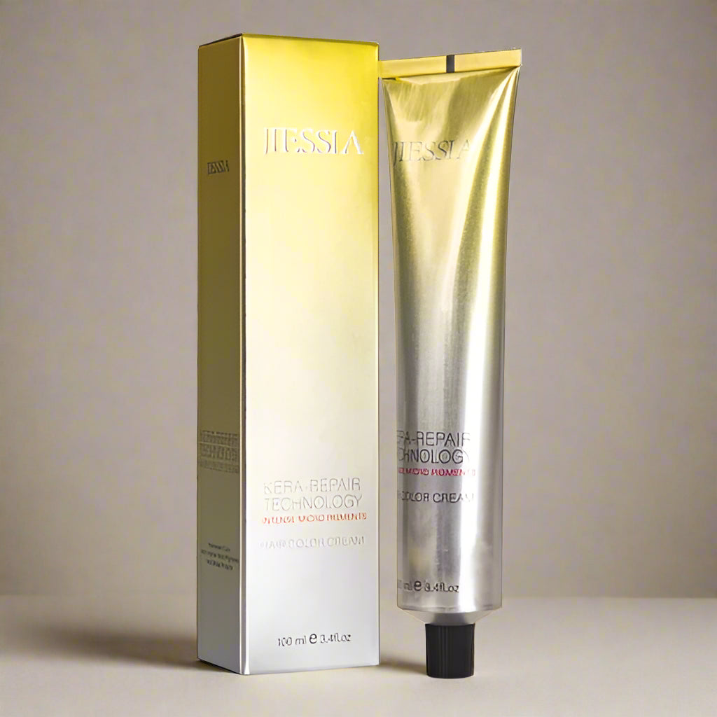 Jiessia Kera Repair treatment Hair Color Cream-8/1-Light Blonde Ash