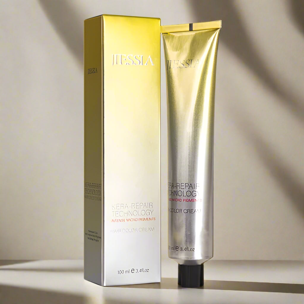 Jiessia Kera Repair hair Color Cream-5/57-Light Brown Mahogany Brown