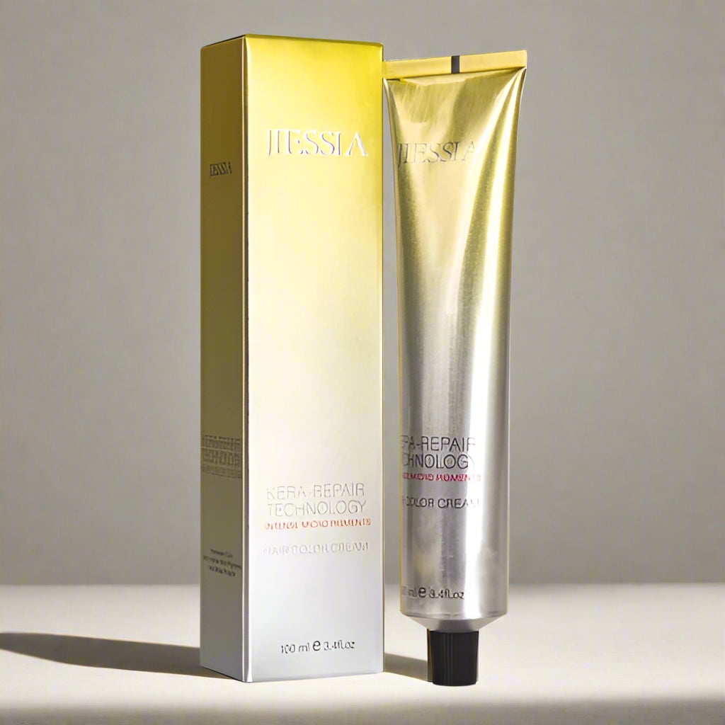 Jiessia Kera Repair Technology Hair Color Cream-12/61-Lightest Blonde Violet Ash