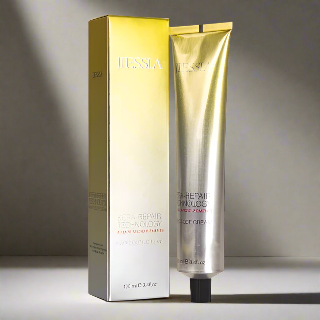 Jiessia Kera Repair Treatment Hair Color Cream-6/17-Dark Blonde Ash brown