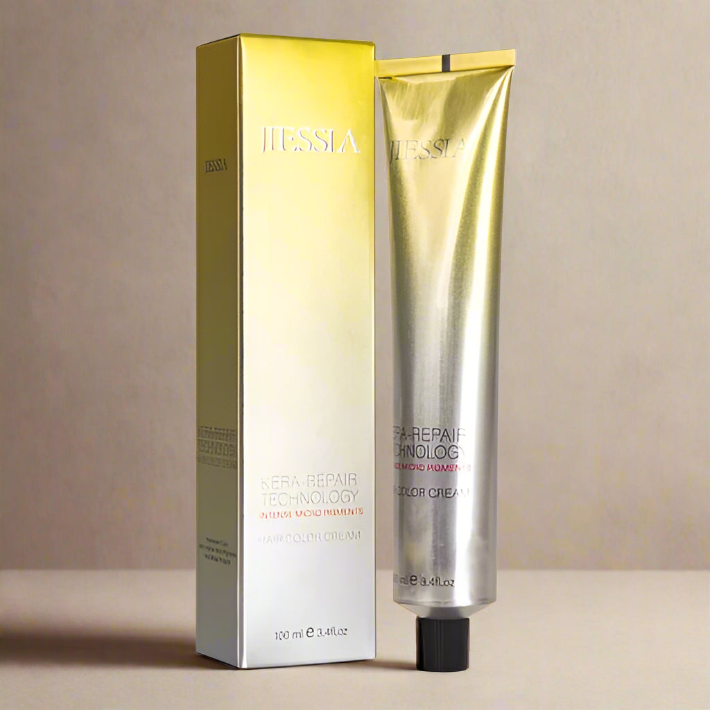 Jiessia Kera Repair Treatment Hair Color Cream-6/54-Dark Blonde Mahogany red