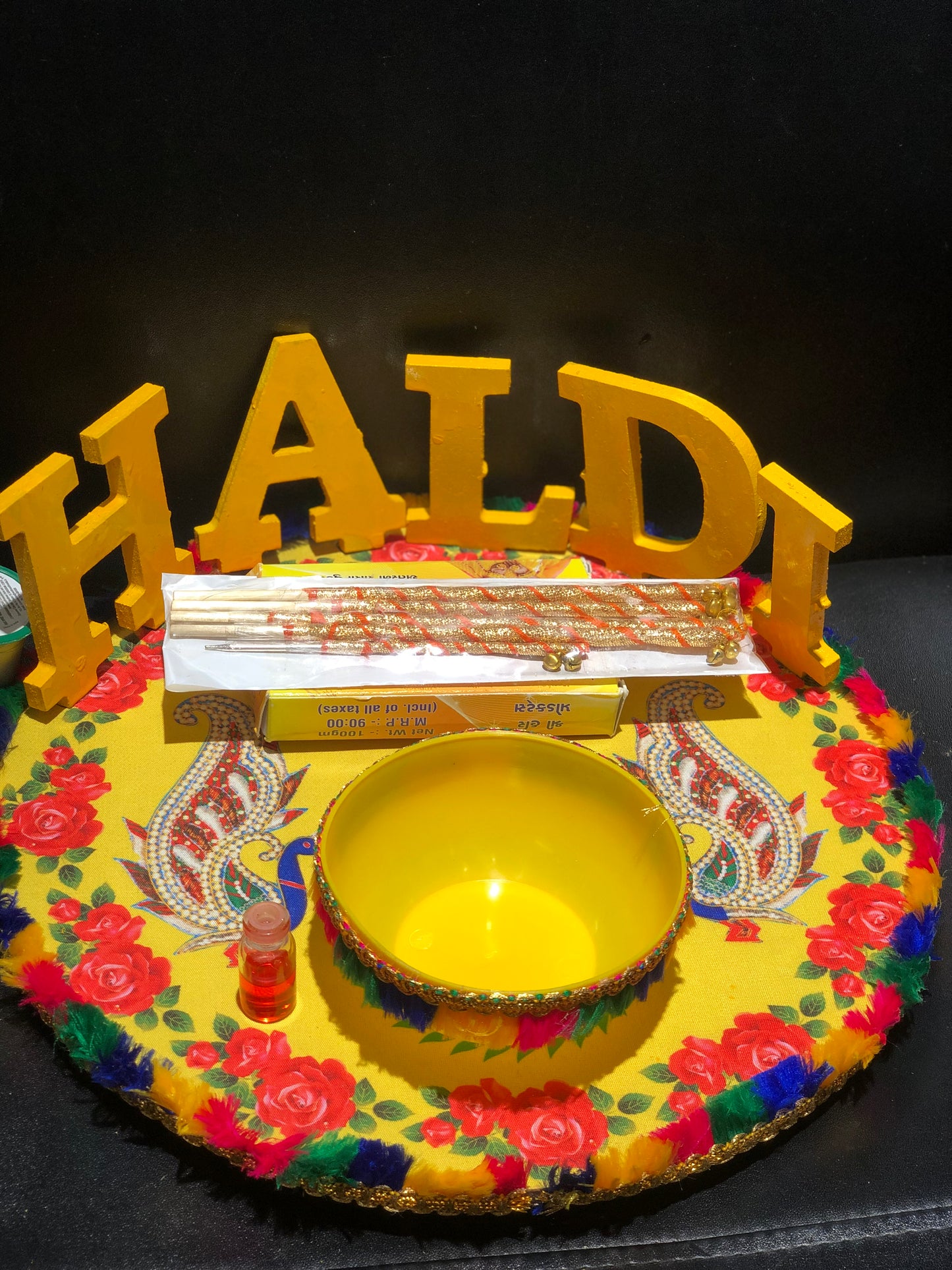 Wedding Decorative Tray - Haldi Platter(Style-2)