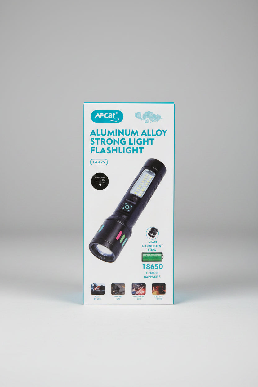 AFCAT ALUMINUM ALLOY STRONG LIGHT FLASHLIGHT