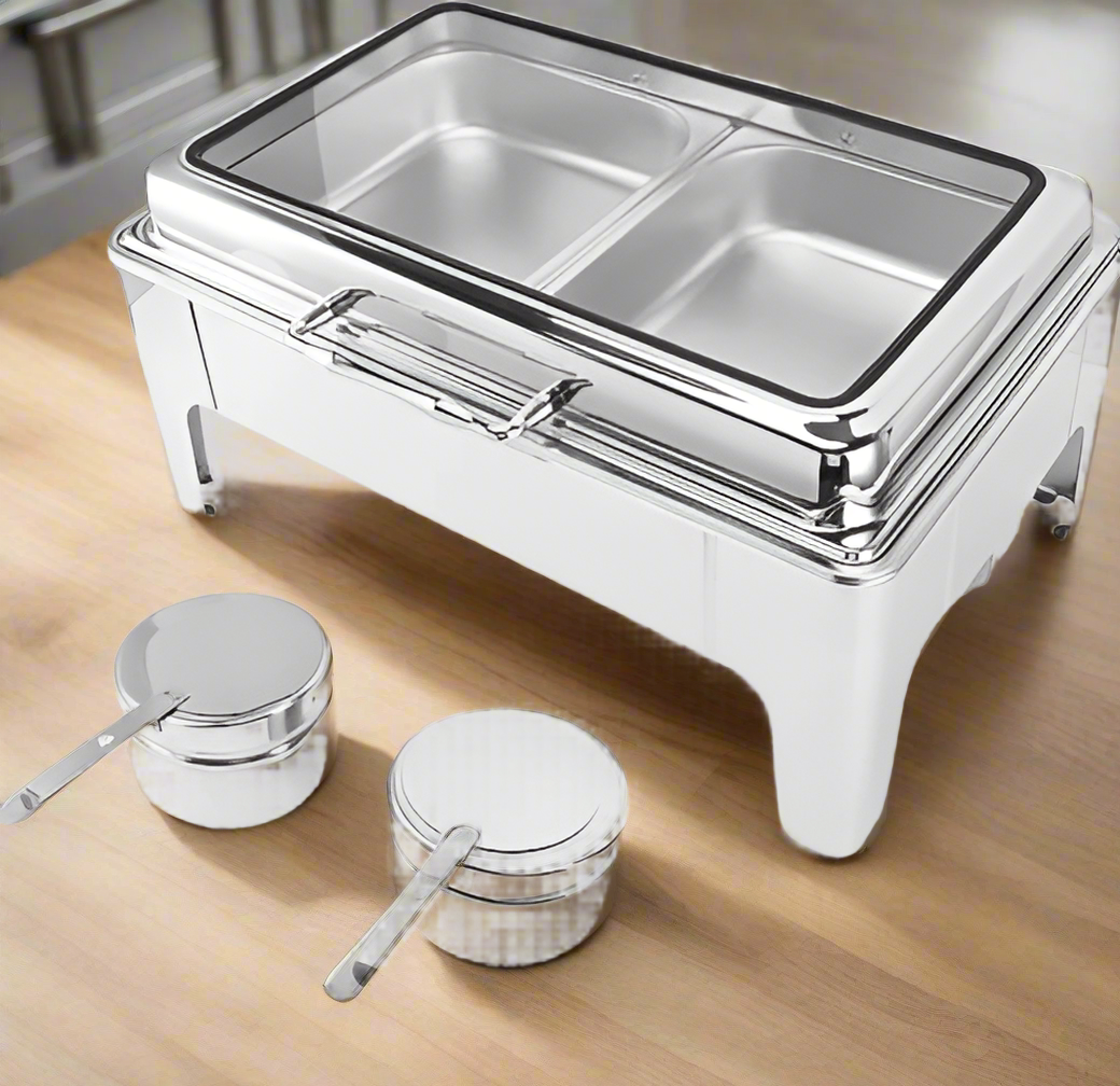9L Hydraulic Chafing Dish – Silver DOUBLE