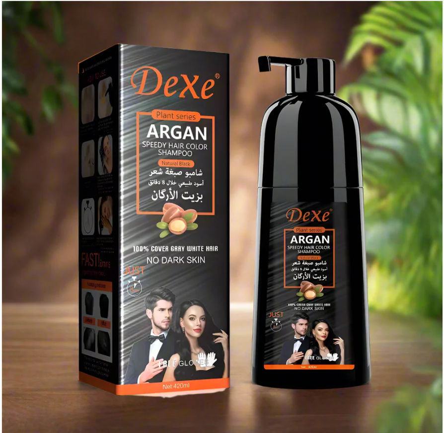 DEXE Argan Speedy Hair Colour Shampoo NATURAL BLACK