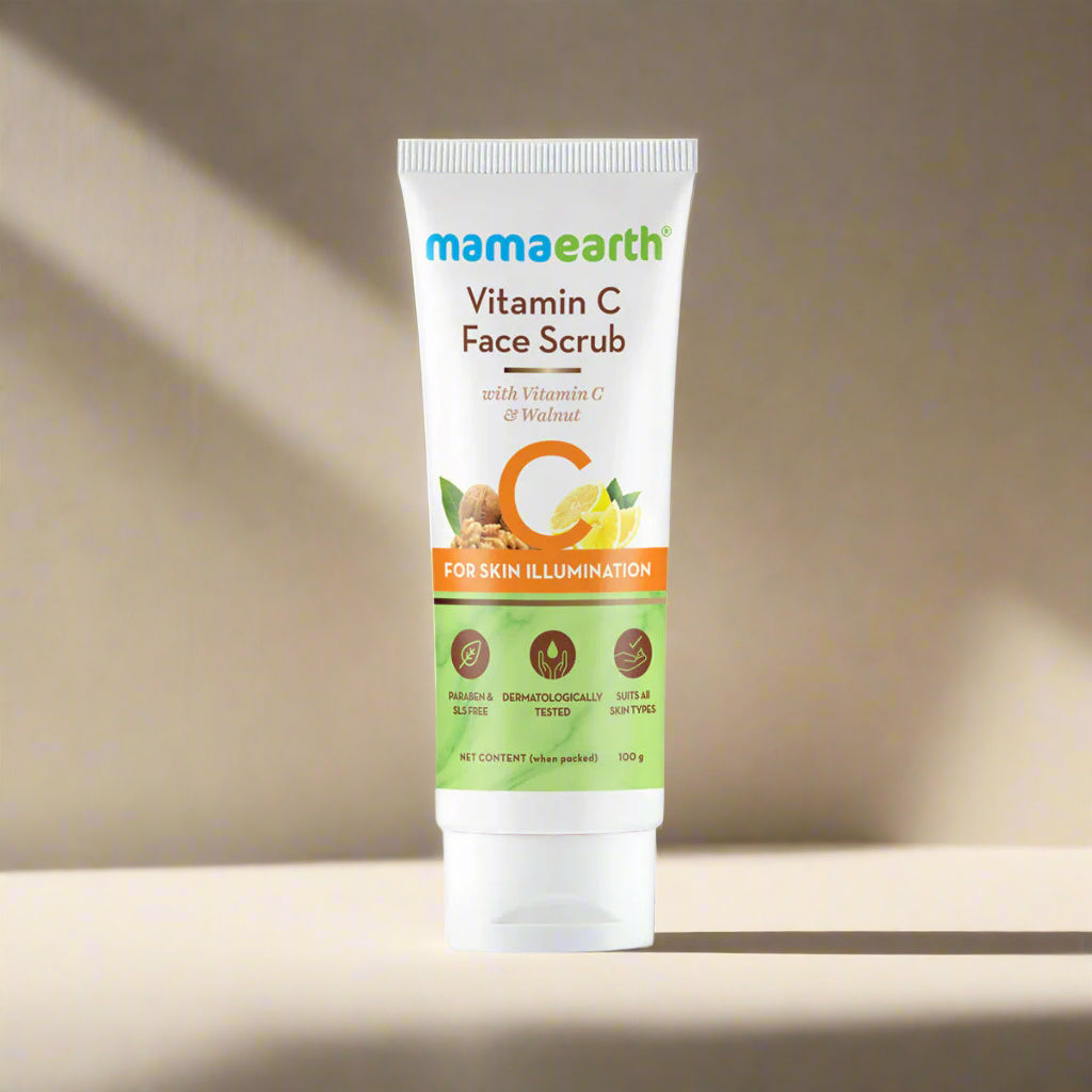Mamaearth Vitamin C Face Scrub With Vitamin C and Walnut -100 gm