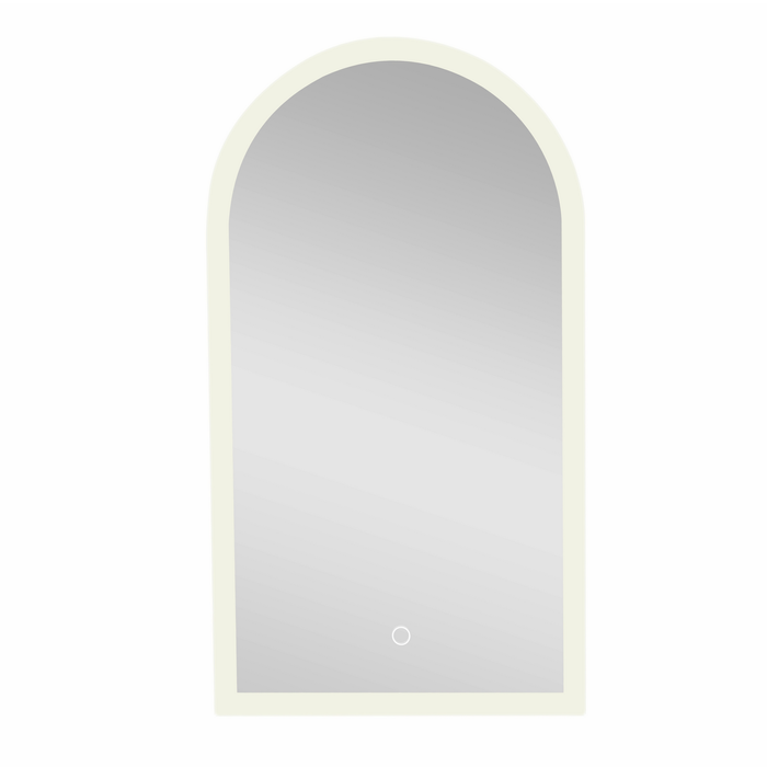 Barelli 900 x 500mm Frameless Front Edge Lit Arch LED Mirror