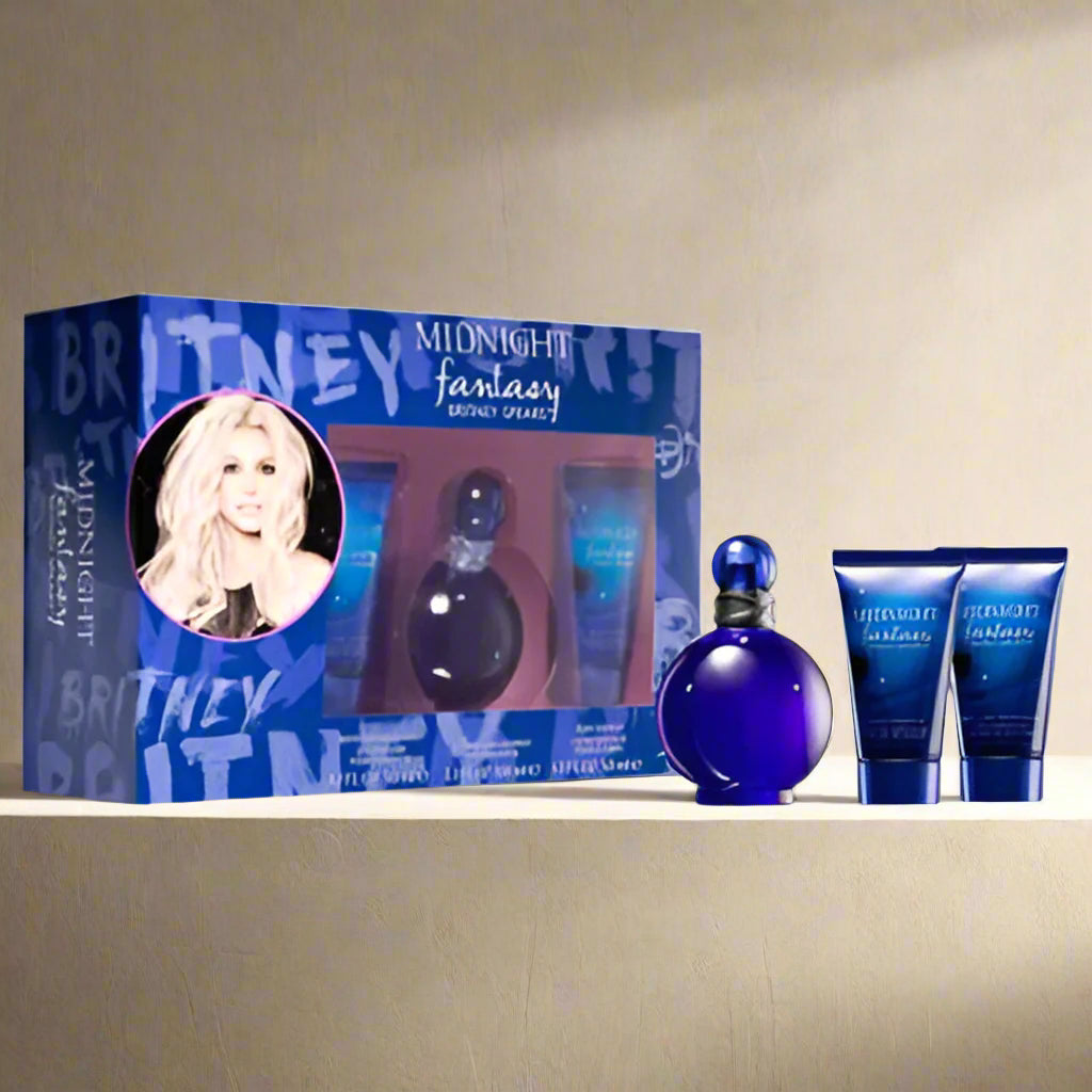 Midnight Fantasy By Britney Spears 100ml EDP 3 Piece Gift Set