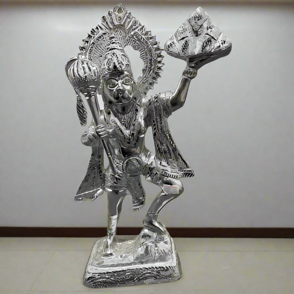 Pahadi Hanuman with Chakra Statue - 14 by 37 cm