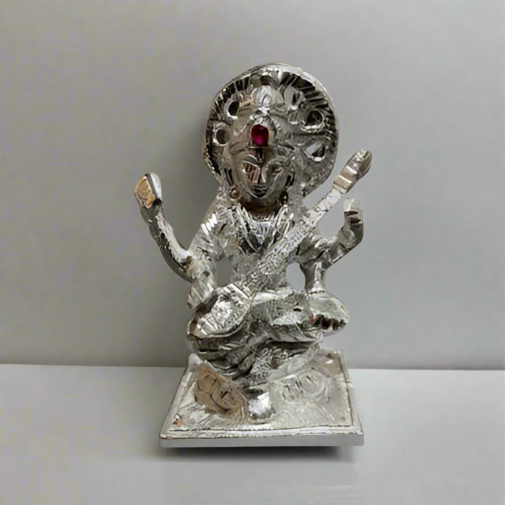 Saraswati Statue - 7.5 by 14.5 cm