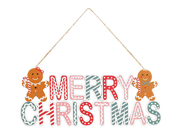 Hanging Gingerbread Christmas Sign