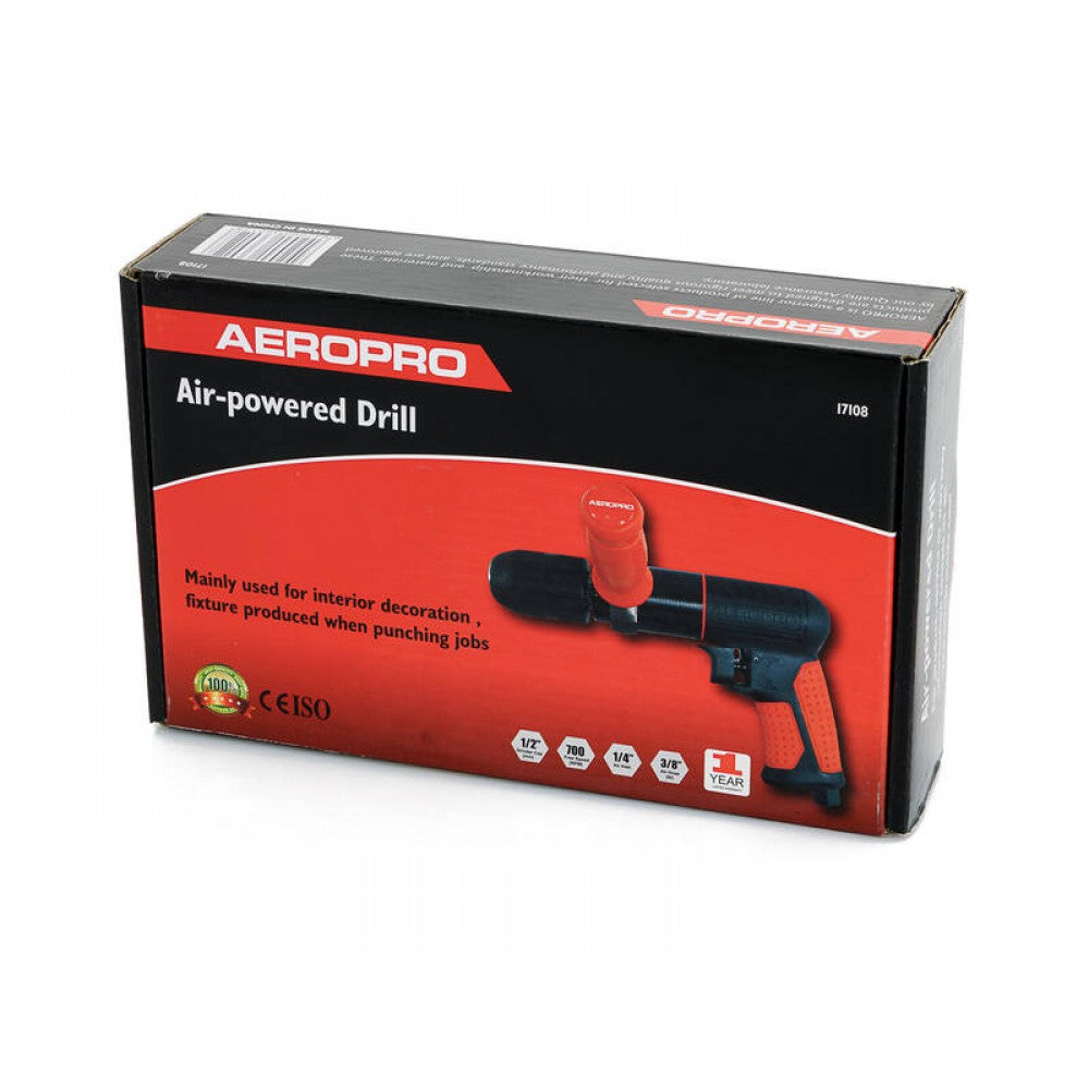 1/2 Air Powered Reversible Keyless Drill | 700rpm | AEROPRO Compressor Tools