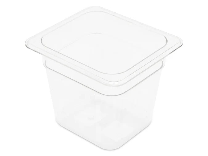 1/6GN 150mm Gastronorm Pan - Clear Polycarbonate - Food Grade