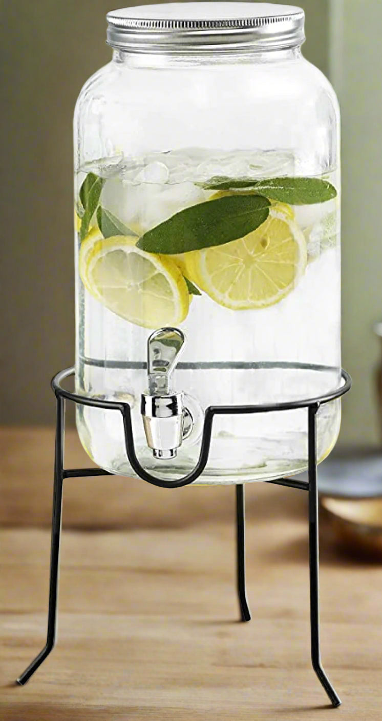 Drink Dispenser With Tap & Stand