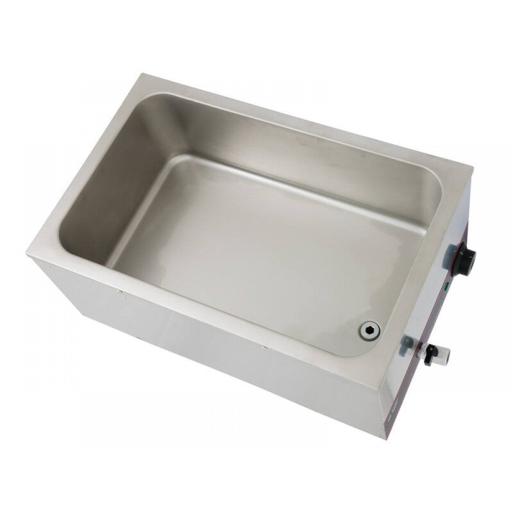 Hot Food Warmer Bain Marie 1.2kW - Single Basin 1/1GN Benchtop Bainmarie