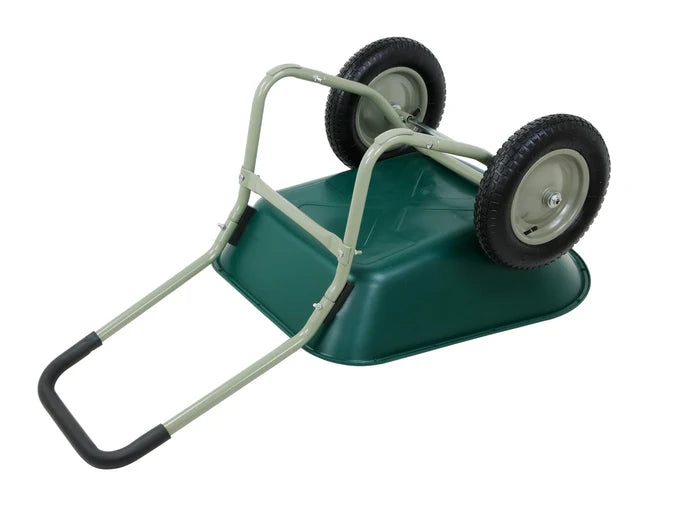66L Wheelbarrow with Heavy Duty Plastic Tray & 2 Wheels - 150kg Load