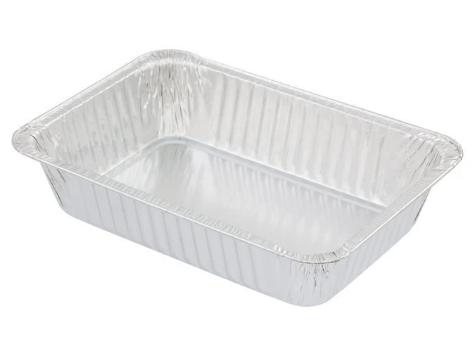 10 Pack Small Kiwi BBQ Foil Tray Containers - 1100ml - 21.5cm x 15cm x 4.5cm